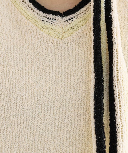 RAGEBLUE(レイジブルー)の「ファンシーヤーンニットベスト(ニット/セーター・レディース・その他26/ブラック/ホワイト・FREE)」の22枚目の写真