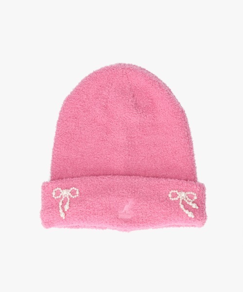 KANGOL(カンゴール)の「KANGOL PEARL BEANIE / カンゴール(ニットキャップ/ビーニー・レディース・イエロー/ピンク/ブラック・ONE SIZE)」の3枚目の写真