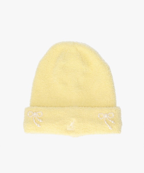 KANGOL(カンゴール)の「KANGOL PEARL BEANIE / カンゴール(ニットキャップ/ビーニー・レディース・イエロー/ピンク/ブラック・ONE SIZE)」の2枚目の写真