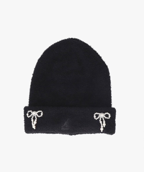 KANGOL(カンゴール)の「KANGOL PEARL BEANIE / カンゴール(ニットキャップ/ビーニー・レディース・イエロー/ピンク/ブラック・ONE SIZE)」の1枚目の写真