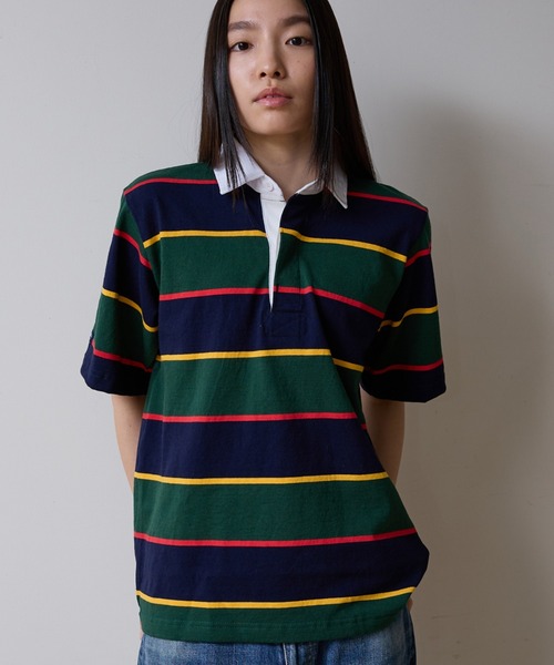 Barbarian（バーバリアン）の「【BARBARIAN/バーバリアン】JCSS S/S VSE/ライトウェイト/半袖ラグビーシャツ【WEB限定】（Tシャツ/カットソー・レディース・その他1/その他2/ネイビー/オフホワイト・フリー）」の4枚目の写真