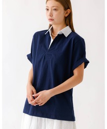 Barbarian（バーバリアン）の「【BARBARIAN/バーバリアン】JCSS S/S VSE/ライトウェイト/半袖ラグビーシャツ【WEB限定】（Tシャツ/カットソー）」