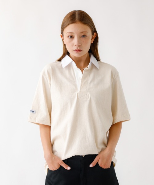 Barbarian（バーバリアン）の「【BARBARIAN/バーバリアン】JCSS S/S VSE/ライトウェイト/半袖ラグビーシャツ【WEB限定】（Tシャツ/カットソー・レディース・その他1/その他2/ネイビー/オフホワイト・フリー）」の7枚目の写真