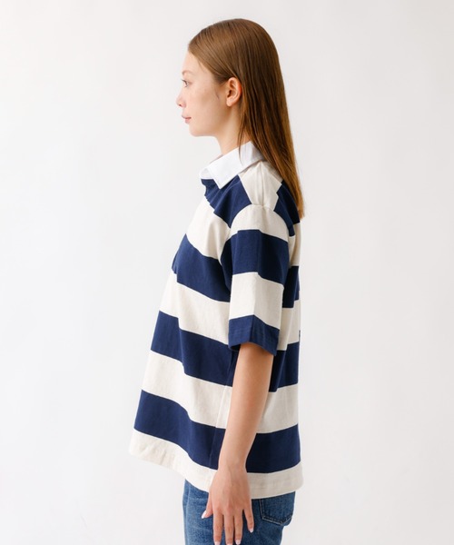Barbarian（バーバリアン）の「【BARBARIAN/バーバリアン】JCSS S/S VSE/ライトウェイト/半袖ラグビーシャツ【WEB限定】（Tシャツ/カットソー・レディース・その他1/その他2/ネイビー/オフホワイト・フリー）」の18枚目の写真