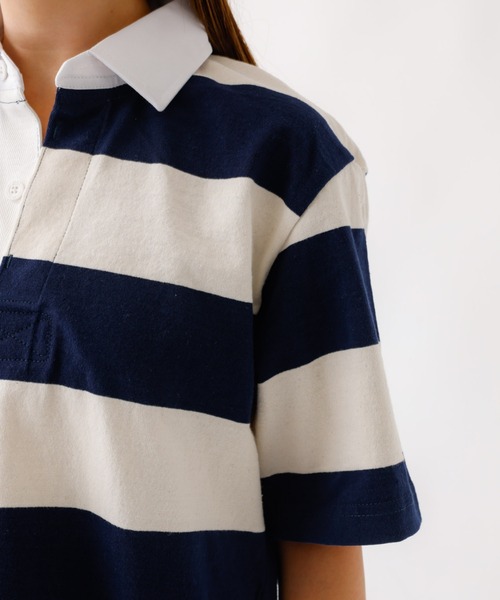 Barbarian（バーバリアン）の「【BARBARIAN/バーバリアン】JCSS S/S VSE/ライトウェイト/半袖ラグビーシャツ【WEB限定】（Tシャツ/カットソー・レディース・その他1/その他2/ネイビー/オフホワイト・フリー）」の21枚目の写真