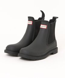HUNTER(n^[)́yHUNTERzMen's Commando Chelsea Boots MFS9016RMA BLK(CV[Y)