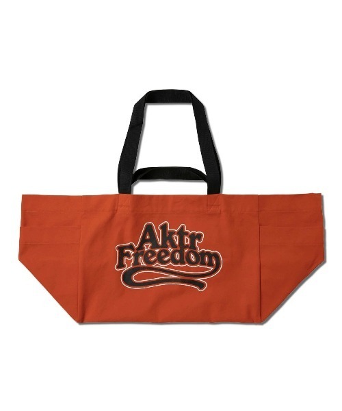 AKTR] (アクター) トートバック FREEDOM LOGO BIG TOTE BAG WHITE