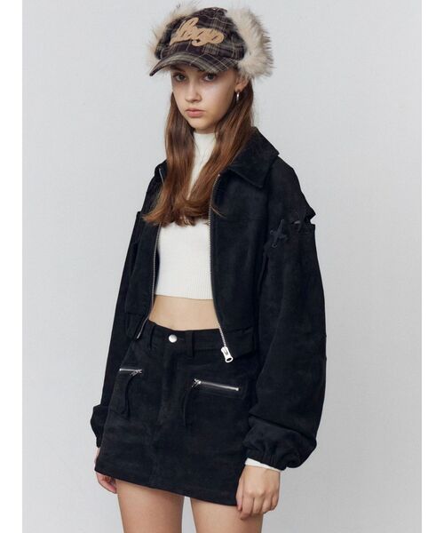 EMODA(エモダ)の「フェイクスエードミニスカート(スカート・レディース・ブラウン/ブラック・SMALL/MEDIUM)」の13枚目の写真