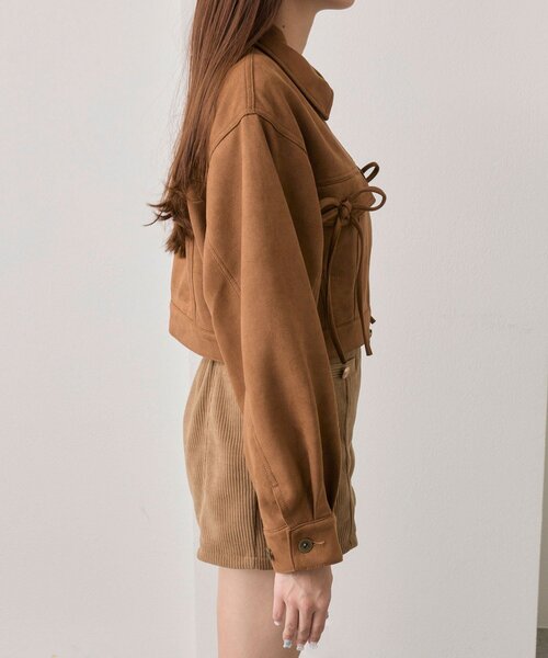 OLIVE des OLIVE(オリーブデオリーブ)の「ダブルリボンエコレザーブルゾン(ブルゾン・レディース・キャメル/ブラウン/ブラック・FREE)」の13枚目の写真