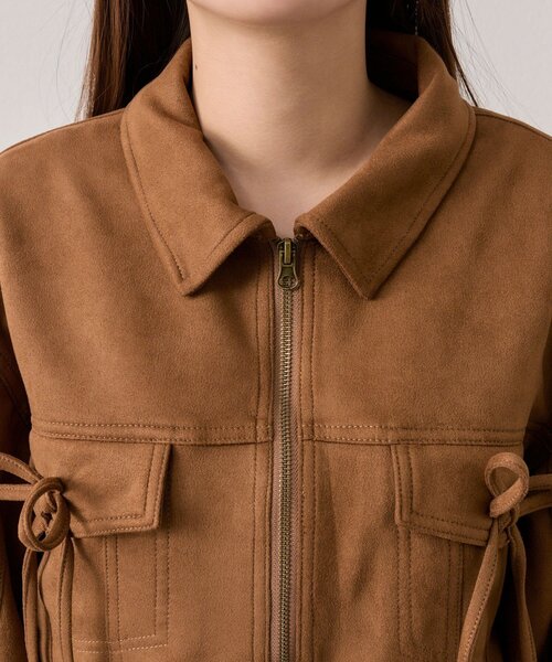 OLIVE des OLIVE(オリーブデオリーブ)の「ダブルリボンエコレザーブルゾン(ブルゾン・レディース・キャメル/ブラウン/ブラック・FREE)」の15枚目の写真