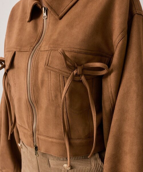OLIVE des OLIVE(オリーブデオリーブ)の「ダブルリボンエコレザーブルゾン(ブルゾン・レディース・キャメル/ブラウン/ブラック・FREE)」の17枚目の写真