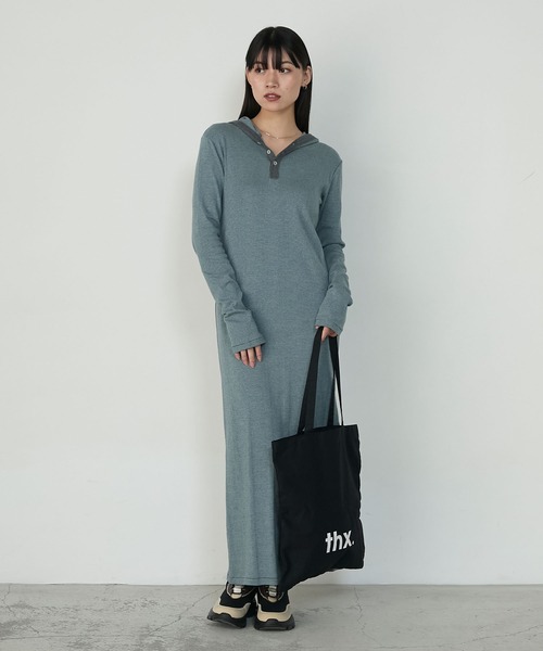 MILLER(ミラー)の「【forksy.】【Robert P. Miller/ ロバート ピー ミラー】フード付きヘンリーロングワンピース(ワンピース・レディース・グレー系/レッド系/ブラウン系・FREE)」の20枚目の写真