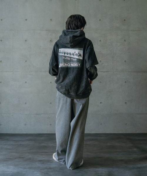RATTLE TRAP（ラトルトラップ）の「441HZ立体プリントロゴ加工フーディ（パーカー・メンズ・ブラック/グレー・L/M）」の15枚目の写真