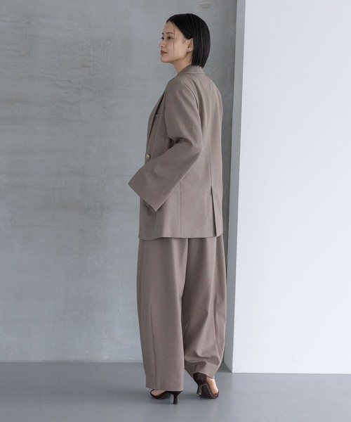 A part by（アパートバイ）の「Ｗライクテーラードスリットジャケット（テーラードジャケット・レディース・ブラウン系その他/ネイビー/グレー系その他4・MEDIUM/SMALL）」の6枚目の写真