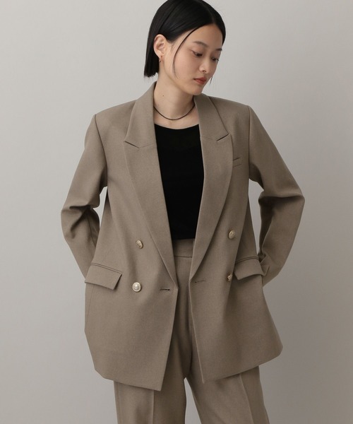 A part by（アパートバイ）の「Ｗライクテーラードスリットジャケット（テーラードジャケット・レディース・ブラウン系その他/ネイビー/グレー系その他4・MEDIUM/SMALL）」の14枚目の写真