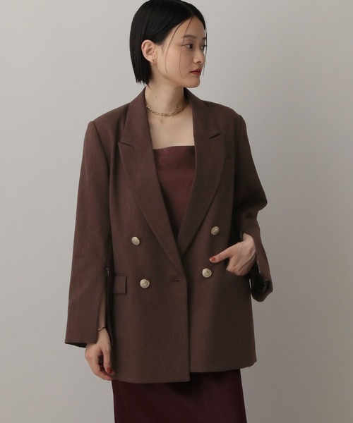 セール】Wライクテーラードスリットジャケット（テーラードジャケット