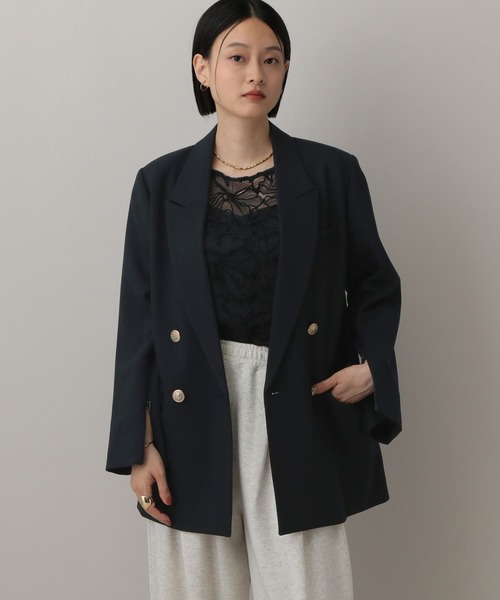 セール】Wライクテーラードスリットジャケット（テーラードジャケット