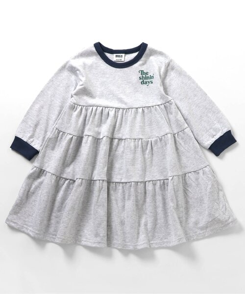 BREEZE（ブリーズ）の「【ジュニア対応】カレッジティアードワンピ―ス（ワンピース・キッズ・チャコール/レッド/グレー・80/90/100/110/120/130/140）」の13枚目の写真