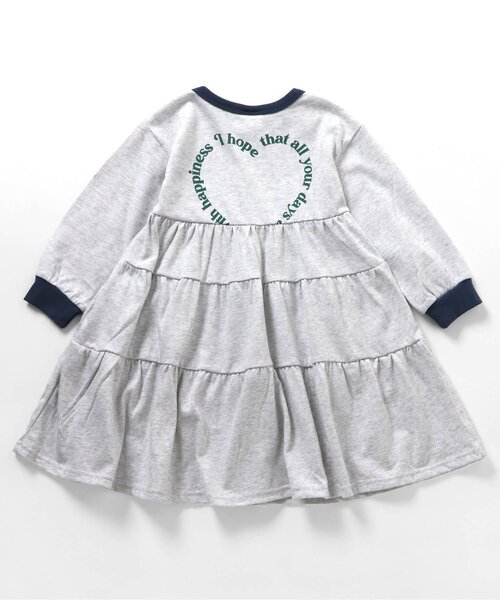 BREEZE（ブリーズ）の「【ジュニア対応】カレッジティアードワンピ―ス（ワンピース・キッズ・チャコール/レッド/グレー・80/90/100/110/120/130/140）」の15枚目の写真