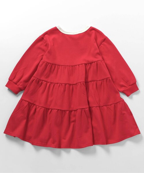 BREEZE（ブリーズ）の「【ジュニア対応】カレッジティアードワンピ―ス（ワンピース・キッズ・チャコール/レッド/グレー・80/90/100/110/120/130/140）」の16枚目の写真