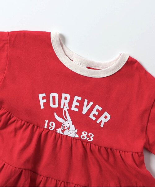 BREEZE（ブリーズ）の「【ジュニア対応】カレッジティアードワンピ―ス（ワンピース・キッズ・チャコール/レッド/グレー・80/90/100/110/120/130/140）」の17枚目の写真