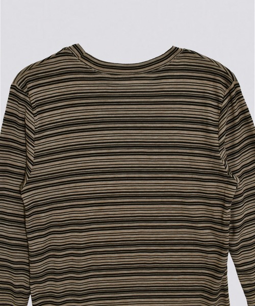 kiehtova(キエトヴァ)の「【kiehtova】SHEER BORDER TOPS/シアー ボーダー トップス(Tシャツ/カットソー・レディース・ホワイト×ブラック/ベージュ系その他・FREE)」の6枚目の写真