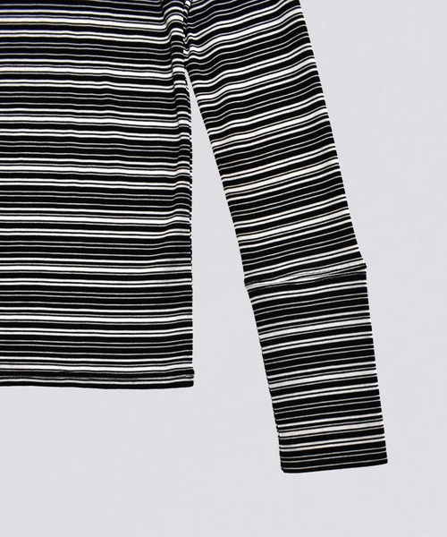 kiehtova(キエトヴァ)の「【kiehtova】SHEER BORDER TOPS/シアー ボーダー トップス(Tシャツ/カットソー・レディース・ホワイト×ブラック/ベージュ系その他・FREE)」の8枚目の写真