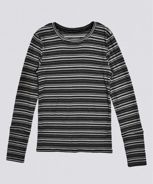 kiehtova(キエトヴァ)の「【kiehtova】SHEER BORDER TOPS/シアー ボーダー トップス(Tシャツ/カットソー・レディース・ホワイト×ブラック/ベージュ系その他・FREE)」の17枚目の写真