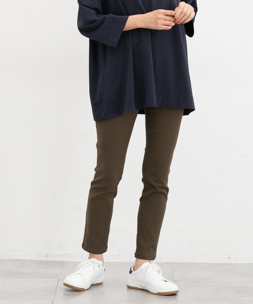 Honeys(ハニーズ)の「【抗菌防臭】ストレッチパギンス(股下66cm)(その他パンツ・レディース・ブラック/ダークカーキ・S/M/LL/L)」の2枚目の写真
