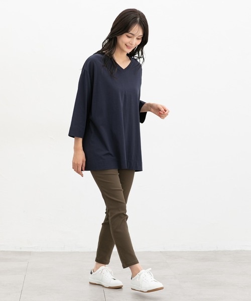Honeys(ハニーズ)の「【抗菌防臭】ストレッチパギンス(股下66cm)(その他パンツ・レディース・ブラック/ダークカーキ・S/M/LL/L)」の6枚目の写真