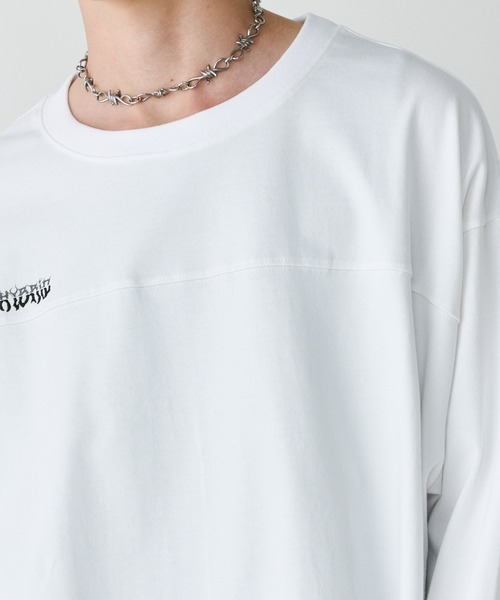AIVER（アイバー）の「AIVER　30/2ウォッシュ天竺フットボールL/S TEE（Tシャツ/カットソー・メンズ・ブラック/ナチュラル/ホワイト・SMALL/MEDIUM/LARGE）」の9枚目の写真