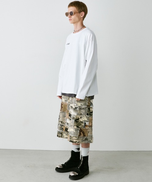 AIVER（アイバー）の「AIVER　30/2ウォッシュ天竺フットボールL/S TEE（Tシャツ/カットソー・メンズ・ブラック/ナチュラル/ホワイト・SMALL/MEDIUM/LARGE）」の12枚目の写真