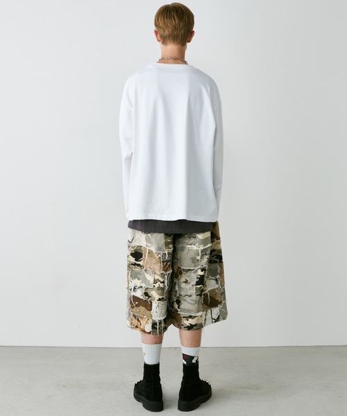 AIVER（アイバー）の「AIVER　30/2ウォッシュ天竺フットボールL/S TEE（Tシャツ/カットソー・メンズ・ブラック/ナチュラル/ホワイト・SMALL/MEDIUM/LARGE）」の14枚目の写真