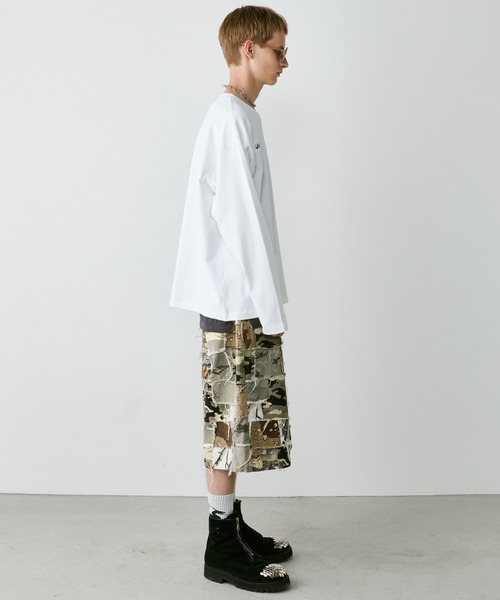 AIVER（アイバー）の「AIVER　30/2ウォッシュ天竺フットボールL/S TEE（Tシャツ/カットソー・メンズ・ブラック/ナチュラル/ホワイト・SMALL/MEDIUM/LARGE）」の15枚目の写真