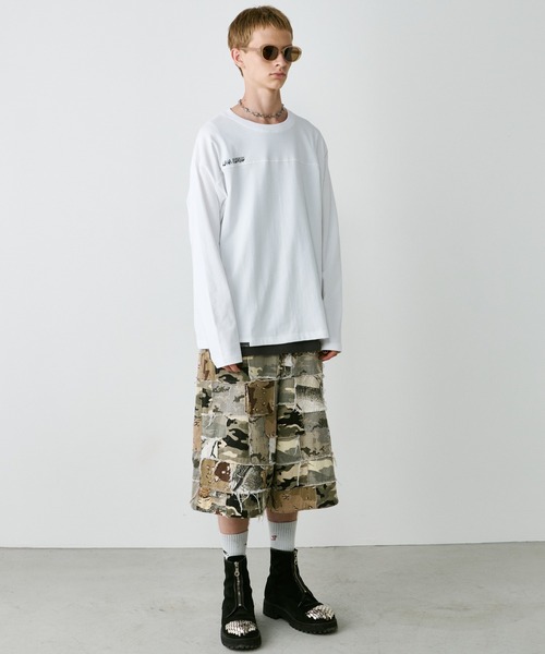 AIVER（アイバー）の「AIVER　30/2ウォッシュ天竺フットボールL/S TEE（Tシャツ/カットソー・メンズ・ブラック/ナチュラル/ホワイト・SMALL/MEDIUM/LARGE）」の16枚目の写真