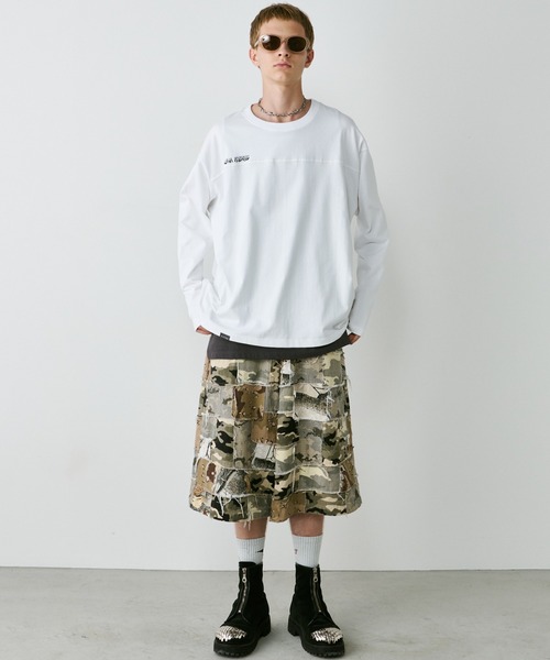 AIVER（アイバー）の「AIVER　30/2ウォッシュ天竺フットボールL/S TEE（Tシャツ/カットソー・メンズ・ブラック/ナチュラル/ホワイト・SMALL/MEDIUM/LARGE）」の10枚目の写真