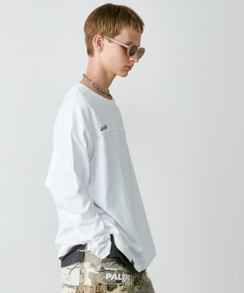 AIVER（アイバー）の「AIVER　30/2ウォッシュ天竺フットボールL/S TEE（Tシャツ/カットソー・メンズ・ブラック/ナチュラル/ホワイト・SMALL/MEDIUM/LARGE）」の5枚目の写真