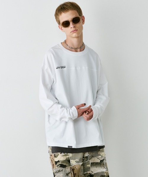 AIVER（アイバー）の「AIVER　30/2ウォッシュ天竺フットボールL/S TEE（Tシャツ/カットソー・メンズ・ブラック/ナチュラル/ホワイト・SMALL/MEDIUM/LARGE）」の6枚目の写真