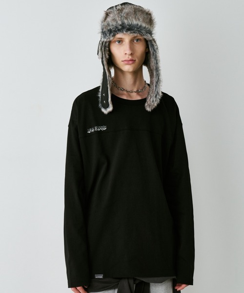 AIVER（アイバー）の「AIVER　30/2ウォッシュ天竺フットボールL/S TEE（Tシャツ/カットソー・メンズ・ブラック/ナチュラル/ホワイト・SMALL/MEDIUM/LARGE）」の18枚目の写真