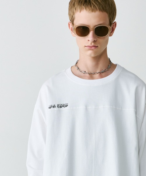 AIVER（アイバー）の「AIVER　30/2ウォッシュ天竺フットボールL/S TEE（Tシャツ/カットソー・メンズ・ブラック/ナチュラル/ホワイト・SMALL/MEDIUM/LARGE）」の7枚目の写真