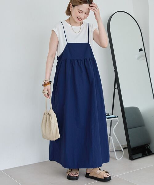 AMERICAN HOLIC（アメリカンホリック）の「【2点SET】Tシャツ+キャミワンピース（ワンピース・レディース・ブラック/ネイビー・L/M）」の10枚目の写真