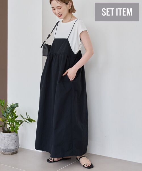 AMERICAN HOLIC（アメリカンホリック）の「【2点SET】Tシャツ+キャミワンピース（ワンピース・レディース・ブラック/ネイビー・L/M）」の12枚目の写真