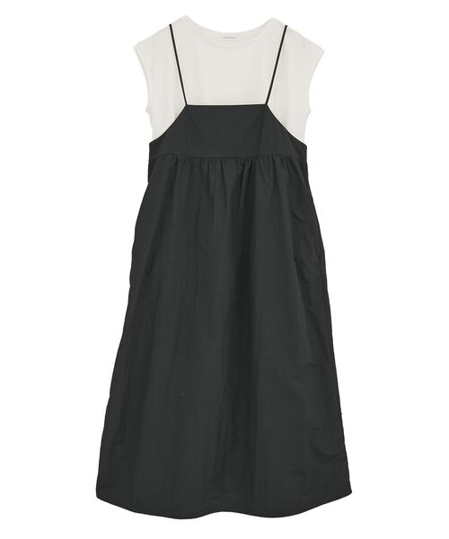 AMERICAN HOLIC（アメリカンホリック）の「【2点SET】Tシャツ+キャミワンピース（ワンピース・レディース・ブラック/ネイビー・L/M）」の3枚目の写真