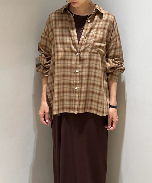 CADUNE オーガンギャザーチュニック CADUNE（カデュネ）の「オーガンギャザーチュニック（シャツ