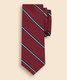 ブルックスブラザーズ　BROOKS BROTHERS　赤　ストライプ　ネクタイ ブルックスブラザーズ ネクタイ 赤色 ストライプ柄 絹 毛