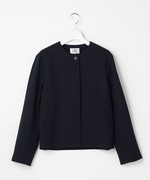 J.PRESS(ジェイプレス)の「【WEB限定カラーあり】ツムギートflannel ノーカラー ジャケット(ノーカラージャケット・レディース・アイボリー系/ベージュ系/ネイビー系/グレー系・T13/T17/T15)」の14枚目の写真