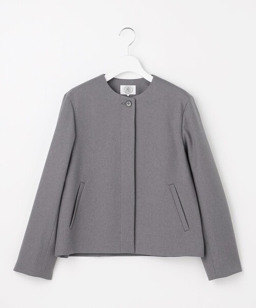 J.PRESS(ジェイプレス)の「【WEB限定カラーあり】ツムギートflannel ノーカラー ジャケット(ノーカラージャケット・レディース・アイボリー系/ベージュ系/ネイビー系/グレー系・T13/T17/T15)」の15枚目の写真