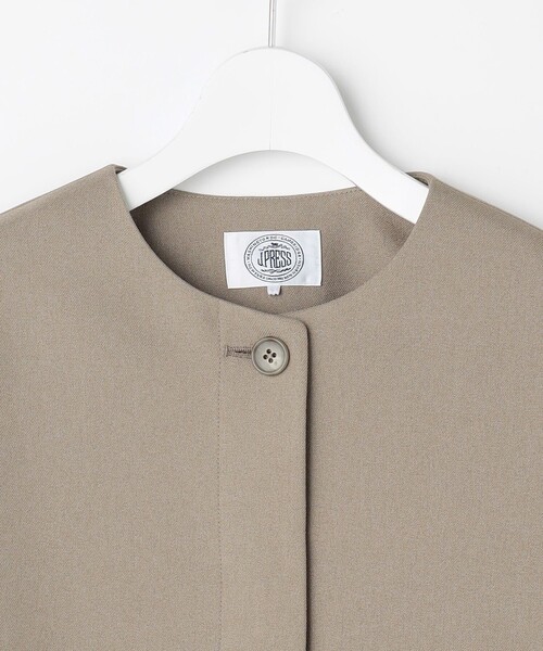 J.PRESS(ジェイプレス)の「【WEB限定カラーあり】ツムギートflannel ノーカラー ジャケット(ノーカラージャケット・レディース・アイボリー系/ベージュ系/ネイビー系/グレー系・T13/T17/T15)」の18枚目の写真