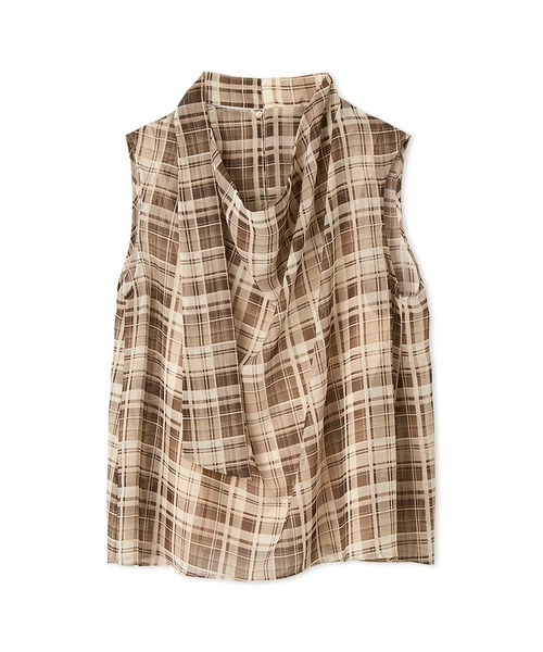 FRAY I.D（フレイアイディー）の「ドレープネックノースリーブブラウス（シャツ/ブラウス・レディース・ベージュ/ネイビー/ブラック・F）」の17枚目の写真