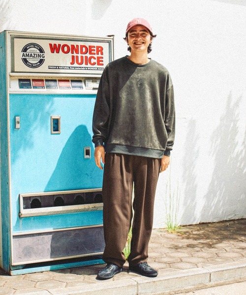 niko and...（ニコアンド）の「フェイクスウェードステッチプルオーバー（スウェット・メンズ・チャコール/オレンジ/スモーク/グリーン・MEDIUM/LARGE）」の8枚目の写真